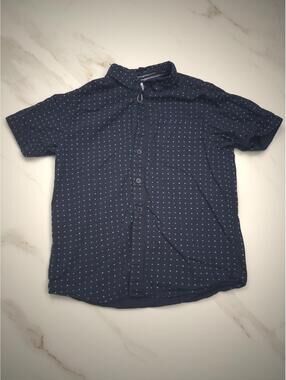 Level Ten Button Up Shirt Navy - Boys 10/12